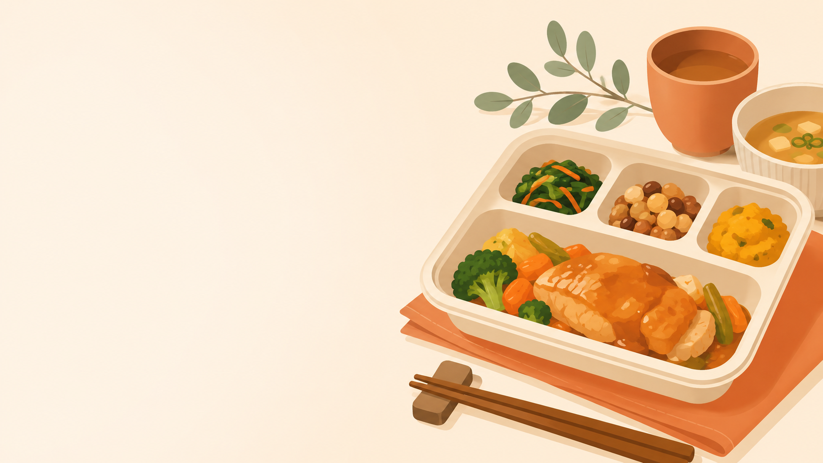 冷凍弁当のイメージイラスト